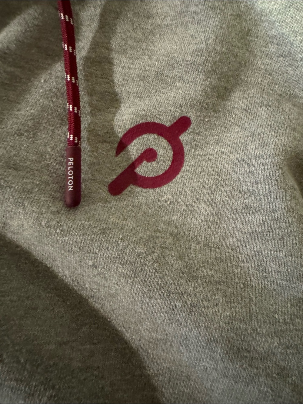 Peloton Gray Half Zip Hoodie Sweatshirt Logo Pullover Women’s Medium - Picture 3 of 9